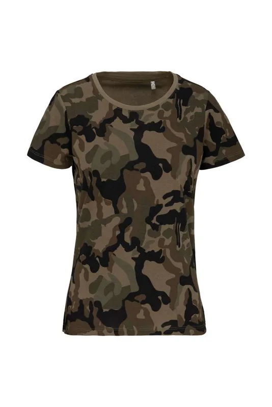 Ladies' Short-Sleeved Camo T-Shirt