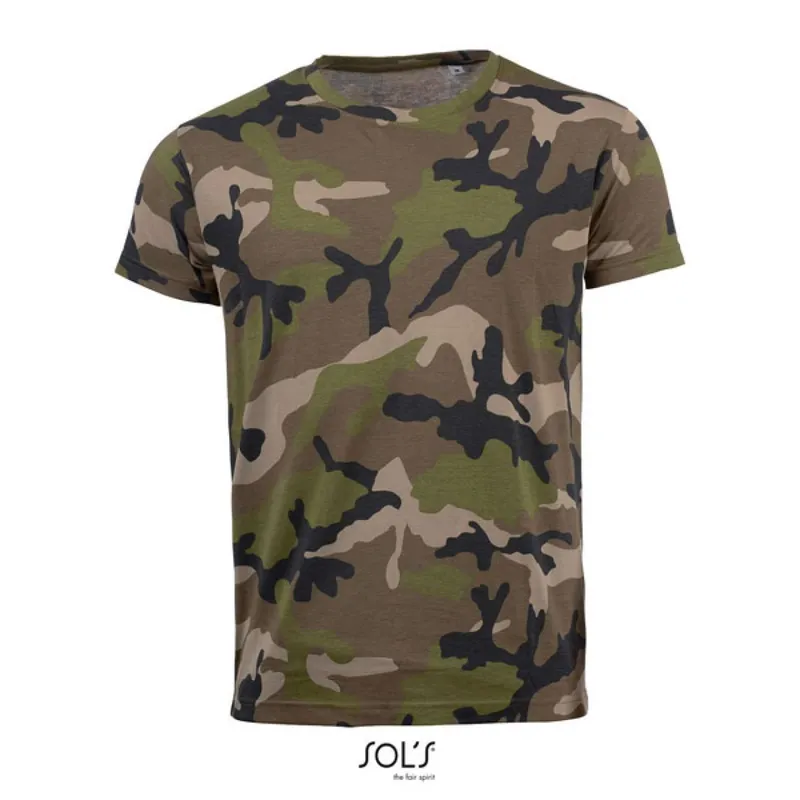 Sol's Camo Men - Round Collar T-Shirt