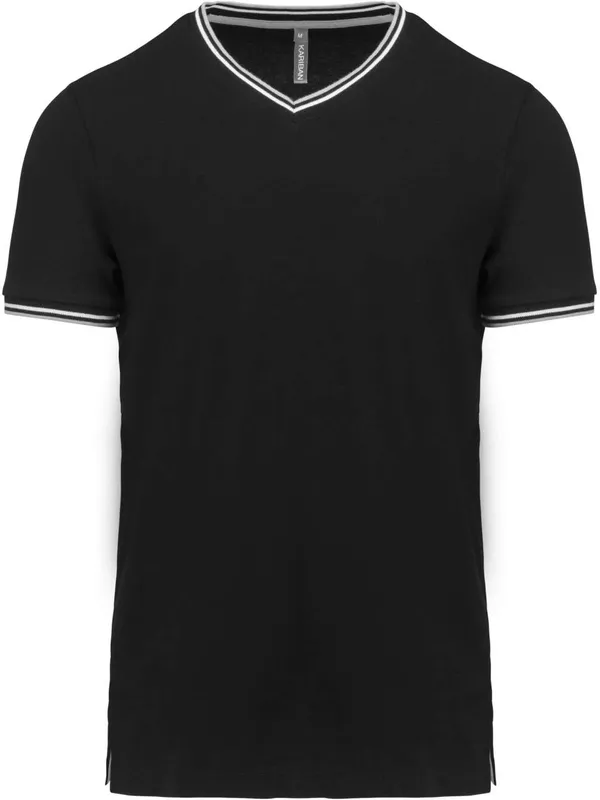 Men's Piqué Knit V-Neck T-Shirt