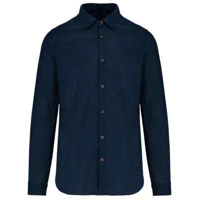 Men's Long Sleeve Linen And Cotton Shirt