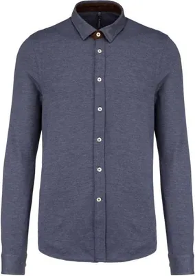 Long-Sleeved Jacquard Knit Shirt
