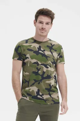 Sol's Camo Men - Round Collar T-Shirt