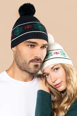 Beanie With Christmas Patterns